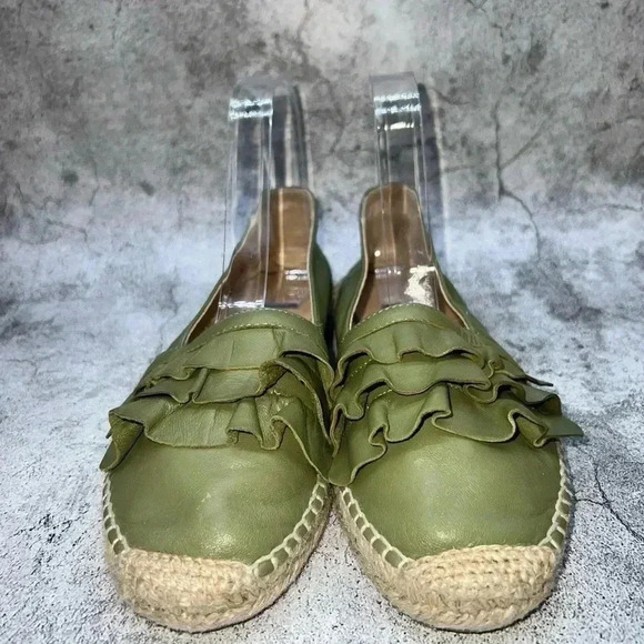 R2-6-3. A/ANTHROPOLOGIE ALEXANDER RUFFLE ESPADRILLE  FLATS SIZE WMNS EU 36 US 6 - Picture 2 of 8